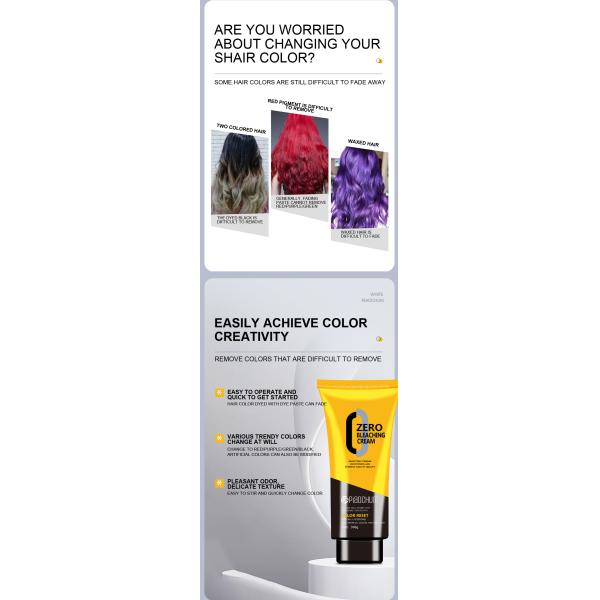 500ml Damage-Free Hair Bleach Cream - Pro Color Removal Effect, Guangzhou Manufacturer Direct Supply, Wholesale Supported