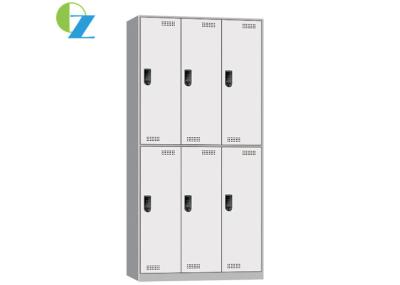 O armário de armazenamento magro do metal da estrutura 8mm de KD com seis portas codificou o cacifo