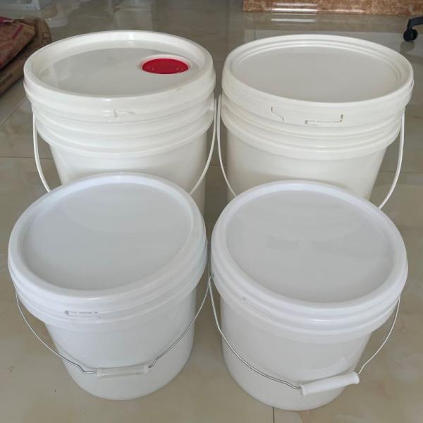 500ml 1L 2L 3L 5L White Plastic Drum Food Grade Square Buckets Silk Screen Heat Transfer