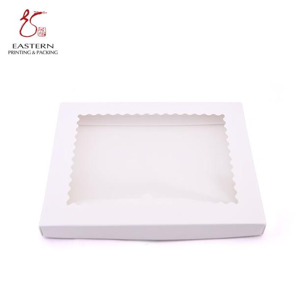 Printed Lid And Bottom Cardboard Boxes With Window Custom Logo