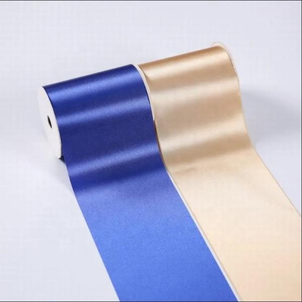 Polyester Decoration Gift Ribbon Satin 10mm 100mm Custom Roll for Packing Christmas