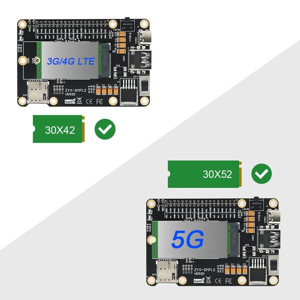 OEM 4G 5G Base HAT For Raspberry / Samsung ARTIK / Rock64 Media Computer Board