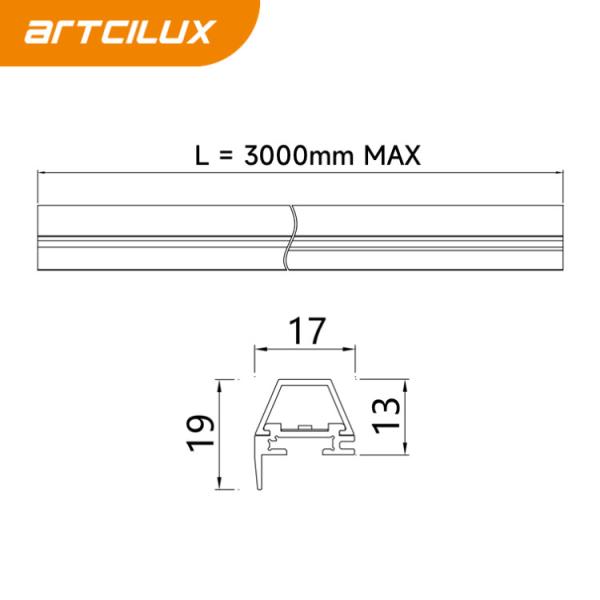 A260G LED Glass board light Suitable For wardrobe PC Aluminum Alloy DC12V/24V 5W/7.5W/10W SMD2835 triple color Ra≥90
