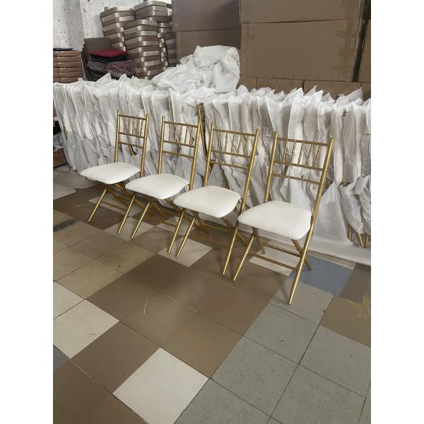 Commercial Folding Chiavari Dining Chair For Wedding With Cushion