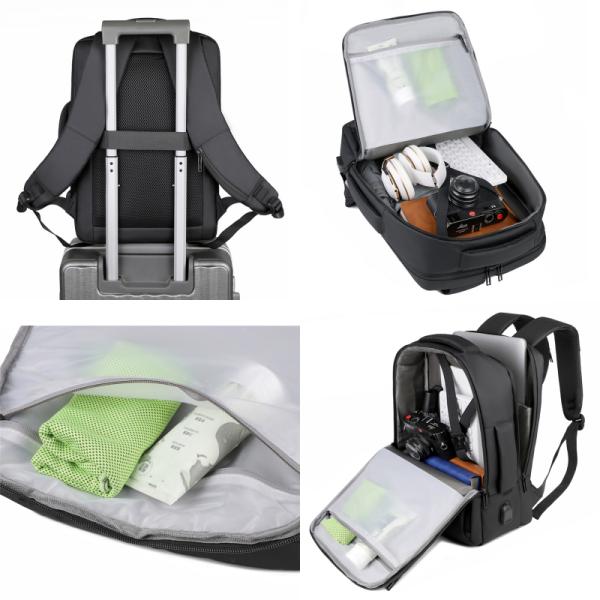 Anti-Theft Waterproof Laptop Backpack with RFID & USB Solar Panel
