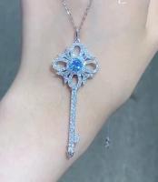 IGI Laboratório Crescido Diamante Joalharia Azul Redondo 18k Ouro Branco Noivado 1,05 quilates