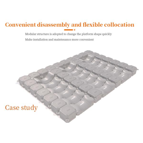 Синяя/серая/красная портативная модульная плавучая платформа HDPE плавучая кубическая док 500x500x400 мм