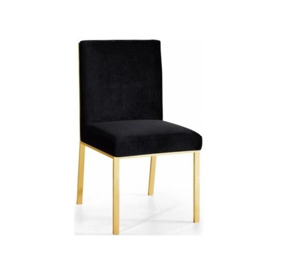 Leisure Golden Stainless Steel Velvet covered Dining Chair upholstered
