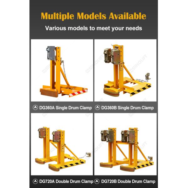 DG360 / DG720 / DG1080 / DG1440 Forklift Mounted Drum Grab