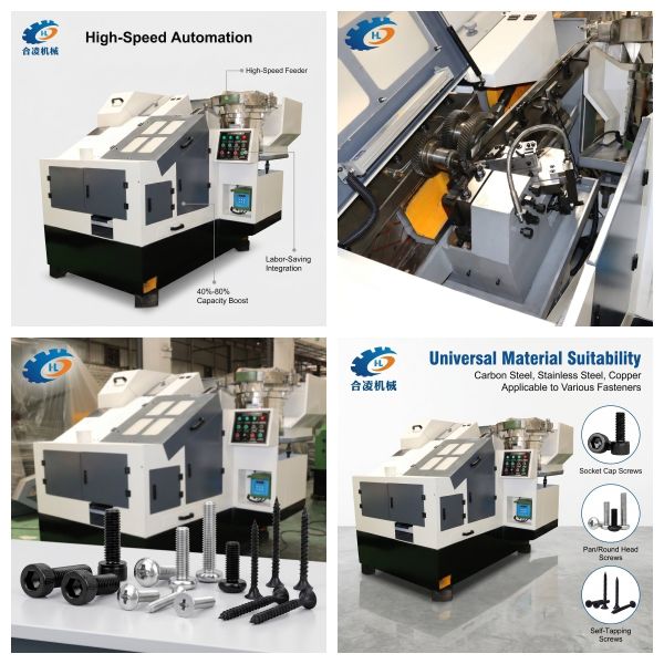R6-100 High Speed Thread Roller With Vibrating Feeder Stable Reliable Screw Thread Rolling Machine For Fastener Manufacturing