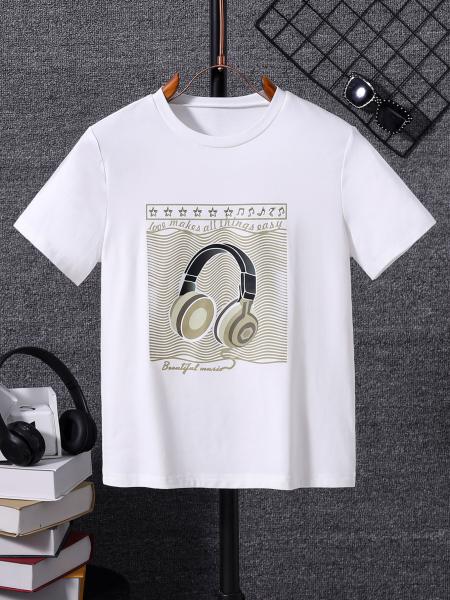 Round Neck Children T Shirts Printed Customized 180gsm