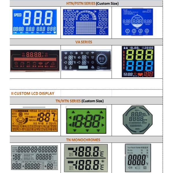 Monochrome положительные TN LCD делят на сегменты дисплей для умных часов