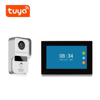 App video sem fio de Tuya do telefone da porta de 2,4 gigahertz Wifi exposição interna de um toque de 10,1 polegadas