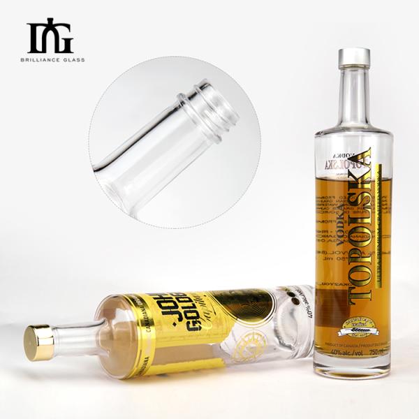 500ml 700ml 750ml 1000ml Glass Bottle Tequila Vodka Whiskey Bottle Base Material Glass
