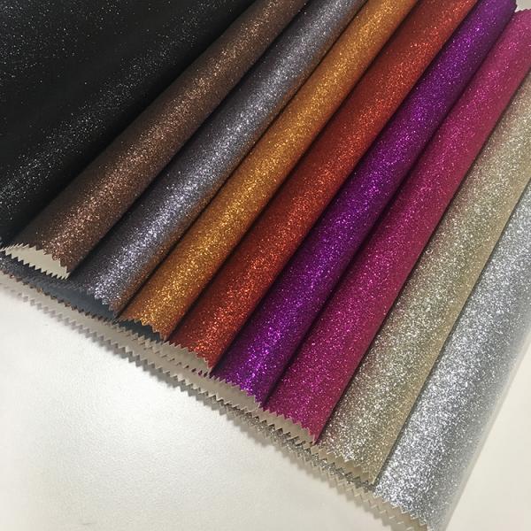 Anti Mildew Glitter Leather Fabric 137cm*10m Per Roll Decorative Purpose