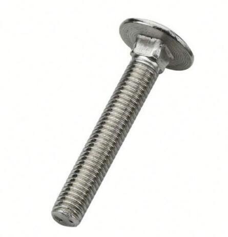 Steel Material Carriage Bolt M3 4.8 Grade High Strength Zinc Plate Surface OEM / ODM