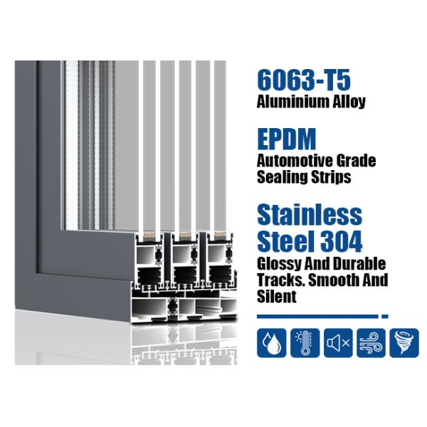 Energy-Efficient External Aluminium Sliding Doors with Thermal Break System and Low-E Glass