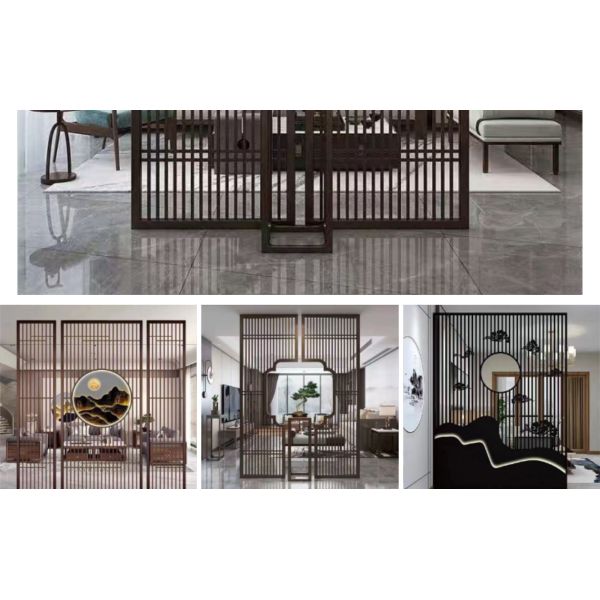 Stainless Steel Room Divider Screen Decorative Partition For Living Room Office Decor