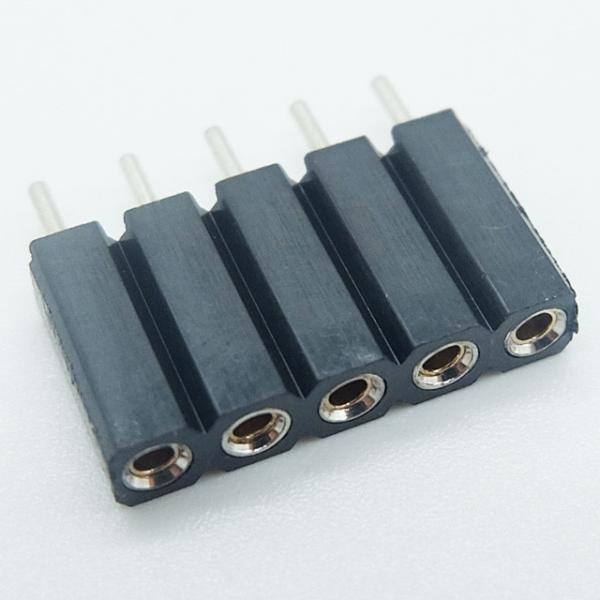 customized 2.54mm machined female header socket H=7.0mm round pin vertical