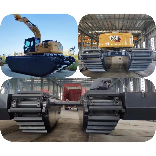 Q355B Excavadora flotante Pontoon Track para anfibios SY75 SK75 SY135 320D