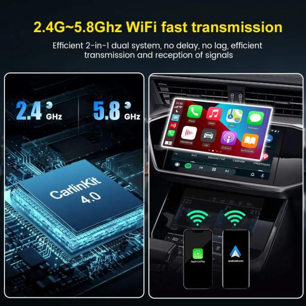 CP2A Wireless Android Auto Apple CarPlay Dongle Auto Connect Adapter