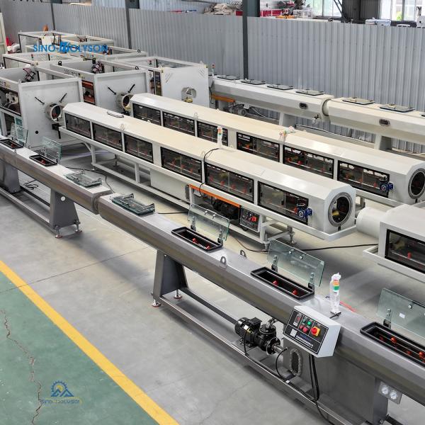 Máquina de extrusão de tubos HDPE de parafuso único 380V 50HZ / fábrica de tubos PE