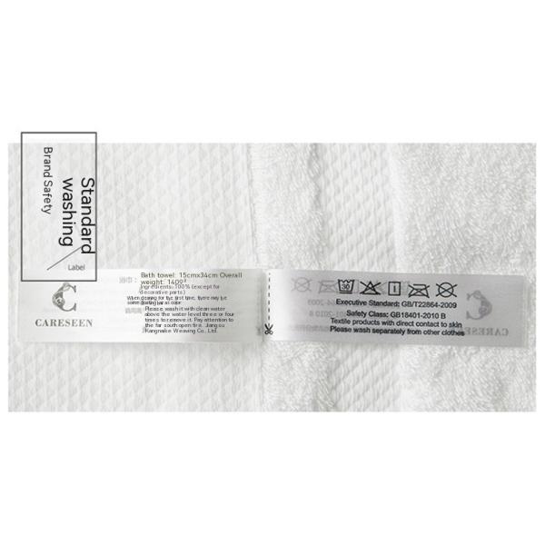 Customized Color Hotel Towels White 100% Cotton Face Hand Bath Towel Set for Home Spa