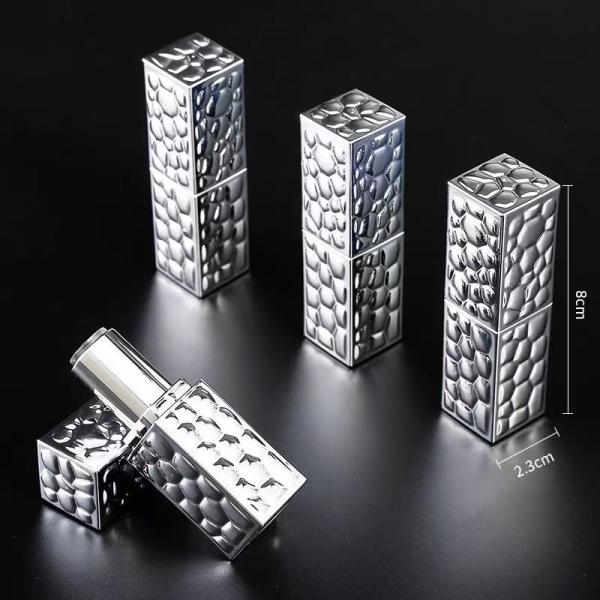 Silver Electroplating 5g Fashionable Lipstick Tube For Cosmetic Package
