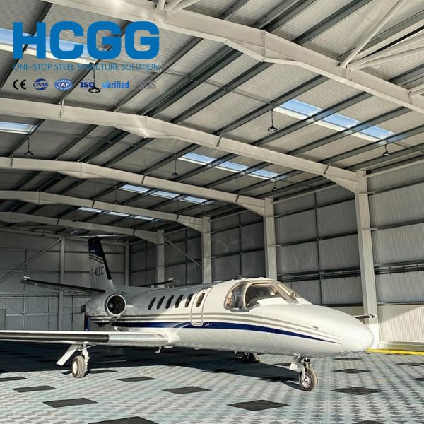 Hot Dip Galvanized Steel Airplane Hangar Seismic Resistance Metal Hangar Building