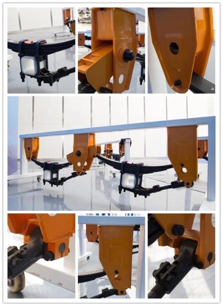 2 Axle 90MM  Mechanical Semi Trailer Suspension Greaseless Powdered Metal 1300MM