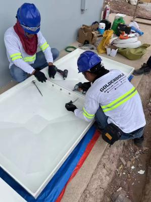 Fábrica vendida 150000 Litro grande FRP tanque de água seccional fibra de vidro GRP tanque de armazenamento para tratamento de água