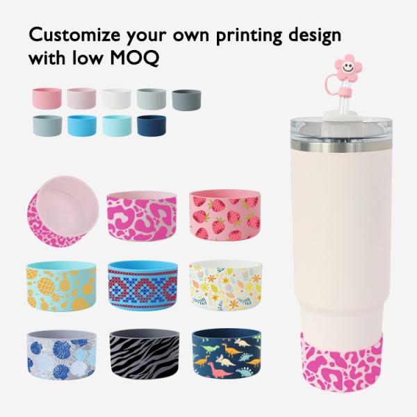 Silicone cover bottles Water Bottle Boot for Owala 7.5cm 40oz Anti-Slip Protective Sleeve Bottom Sleeve Cup Cover Accessories