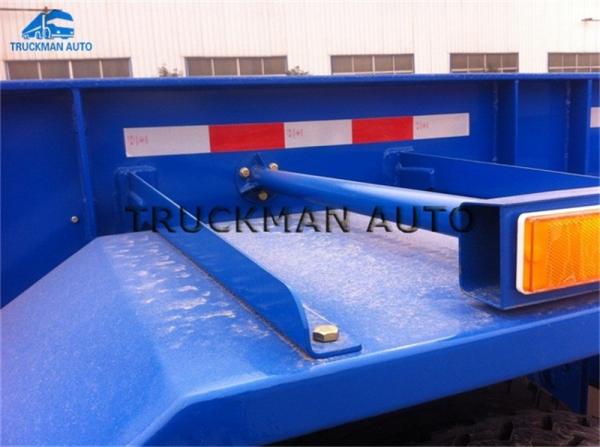 Flatbed Cargo Container Semi Trailer 3 * 13 Ton Capacity With Tubeless Tire