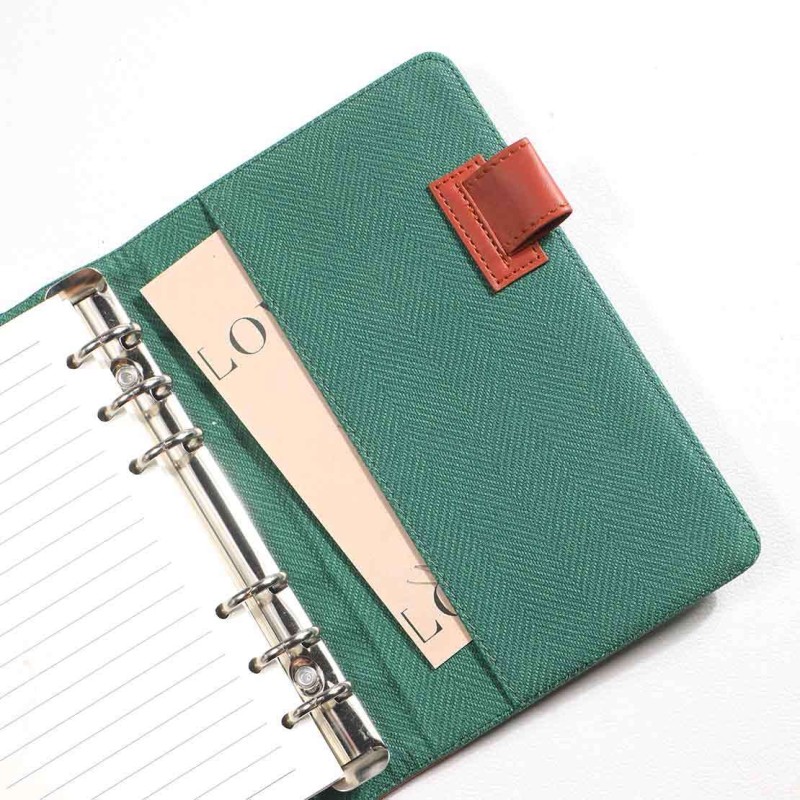 A6 A5 Custom Leather Notebook Reusable Binder Journal For Business Meeting School