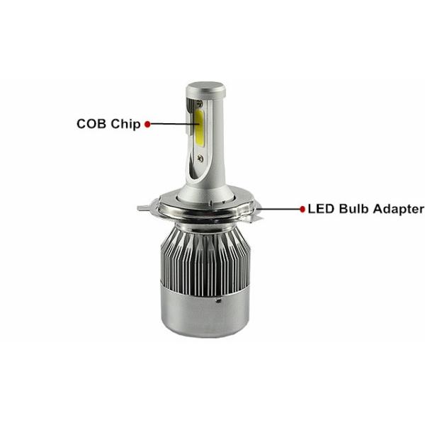 Aviation Aluminum H4 Headlight Bulbs , H7 Head light Auto LED Car Light Bulbs
