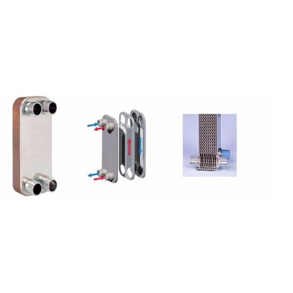 Stainless Steel AISI 316 Plates Copper Brazed Plate Heat Exchanger Oil Cooler