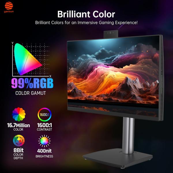27 Inch UHD Resolution TF Gaming All-in-One Computer Monitor, 4K IPS Panel 144Hz with Fixed Bracket