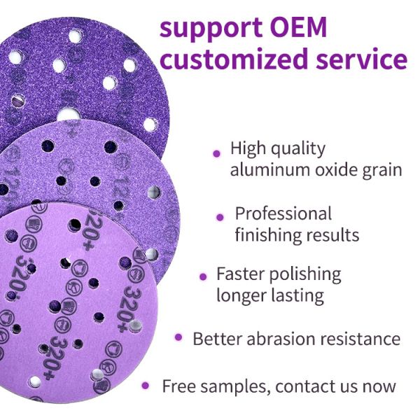 6 Inch Ceramic Abrasive Sanding Disc 17 Hole Orbital Sander Sandpaper
