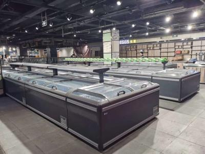 1.87M Curved Ice Cream Display Freezer For ​Supermarket OEM