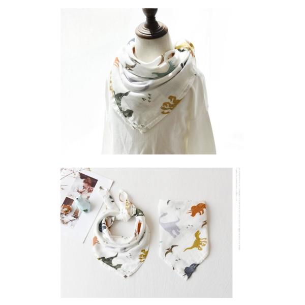 Stylish Practical Super Absorbent Muslin Baby Bibs Snap Closure Customized Printing Design
