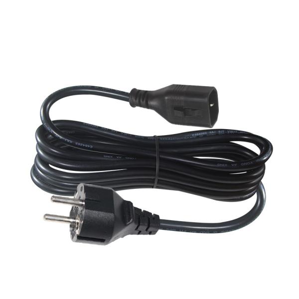 6ft HO55VV-F C14 Cable Wire Harness Lock Mains Cable With 2 Pin Plug