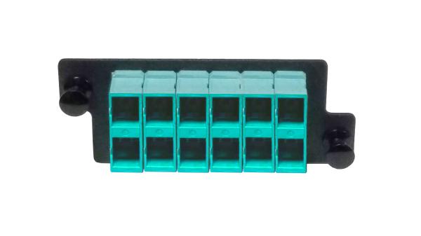 12 Port SC Adapter Panel MTP MPO Singlemode Multimode Fiber Adapter Plate Steel