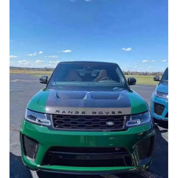 land rover Carbon Black Range Rover Sport SVR Cover Carbon Fiber Hole Hood Engine Cover