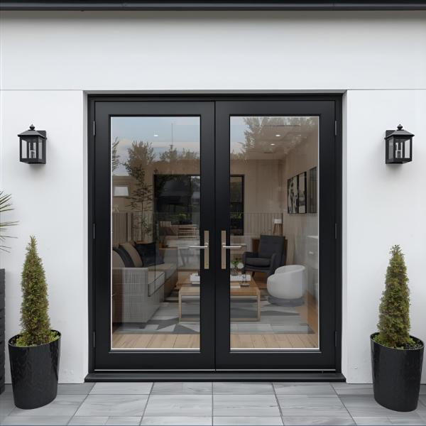 Modern Design Thermal Break Aluminum Casement Entrance Door with Long-service Life for Hotel