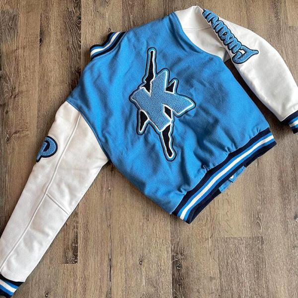 Vêtements en cuir Manches Letterman Jacket Vêtements de rue Université Vêtements universitaires OEM Designs