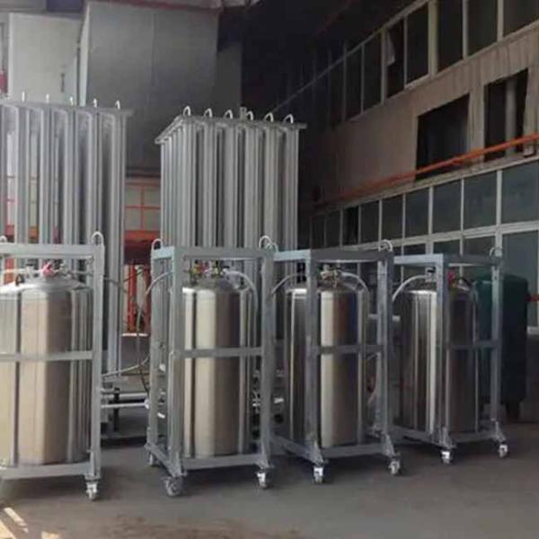 LNG 175 Liter Cryogenic Dewar Cylinder 1.4MPa Liquid Nitrogen Tank Pressure Building