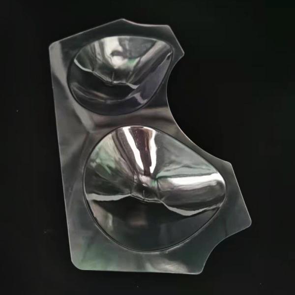 Customized disposable vacuum formed transparent plastic PET PVC plastic hinge clamshell silicone bra underwear support packaging tray