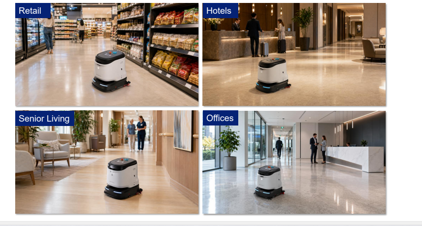 J36 Schedule automated cleanings with this advanced commercial robot vacuum and scrubber for retail stores