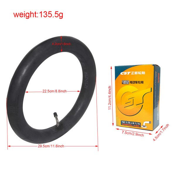 12 1/2x2 1/4 Electric Scooter Inner Tube Durable Rubber For Kids' Electric Scooters