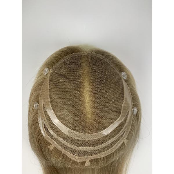 balayage swiss lace topper with remy cuticle quality Russian hair topper for women hair loss